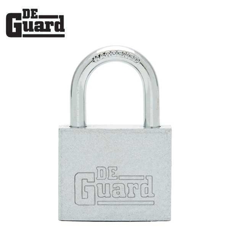 DEGUARD :Nickel plated padlock SC1 key way short shackle 1"- Keyed Alike #2 DGNPPLS-KA2
